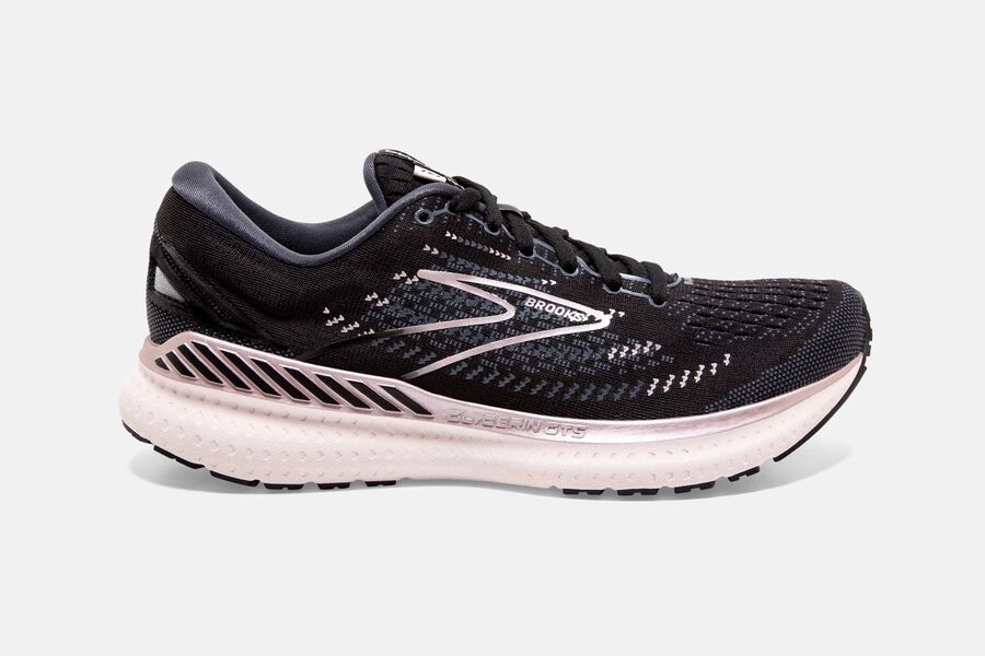 Brooks Running Shoes Womens Black/Pink - Glycerin GTS 19 Road - 3954-WGBJA